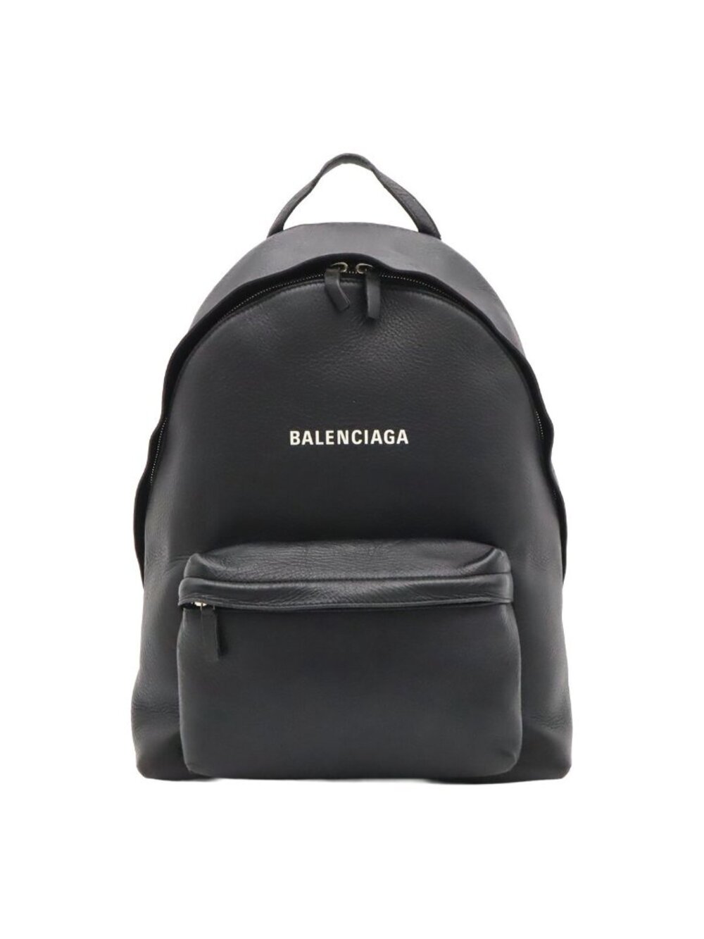 Balenciaga Everyday Logo Backpack Leather Black White